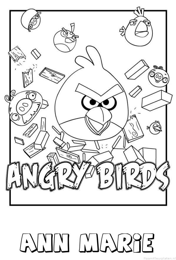 Ann marie angry birds kleurplaat